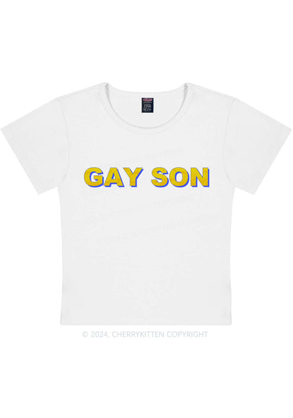 Gay Son Y2K Baby Tee Cherrykitten