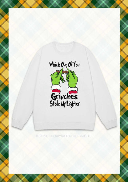 Which One Of You Stole My Lighter Christmas Y2K Sweatshirt Cherrykitten