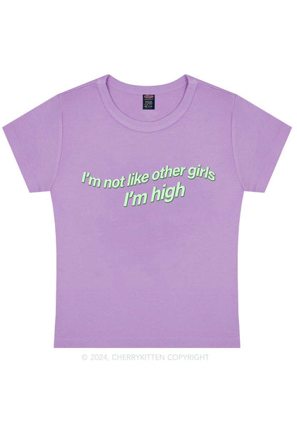 Im High Girl Y2K Baby Tee Cherrykitten