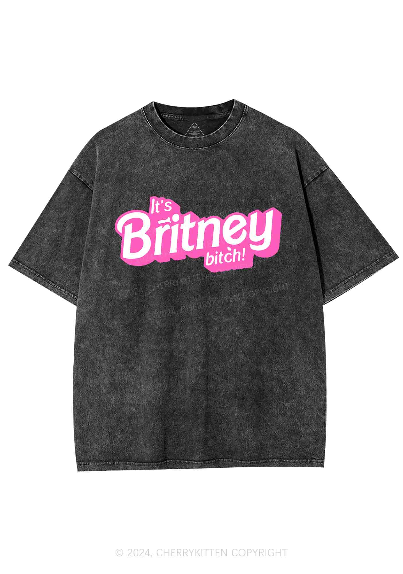 It's Britney Bixch Y2K Washed Tee Cherrykitten