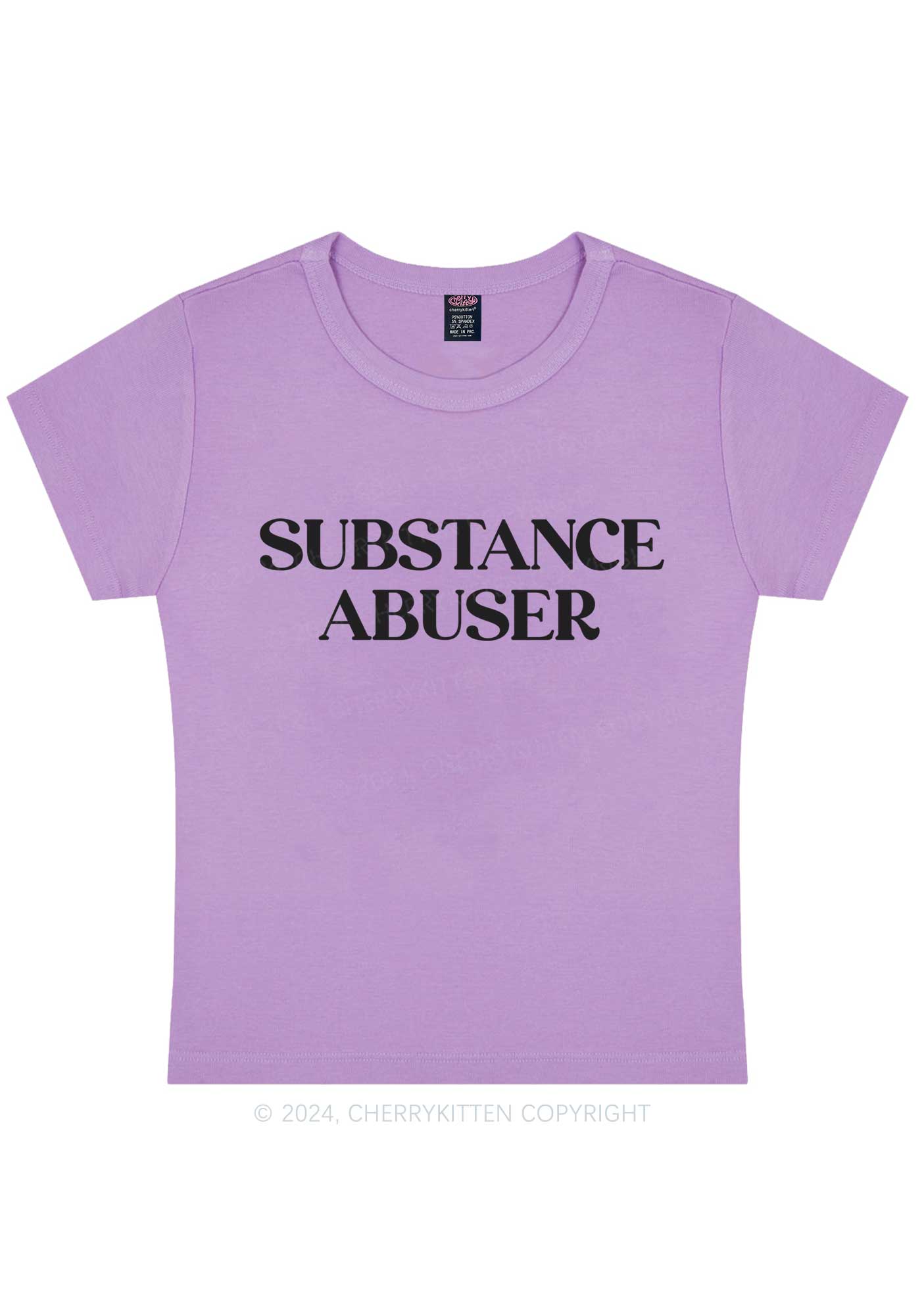 Substance Abuser Y2K Baby Tee Cherrykitten