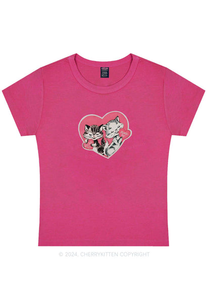 You Are So Purrty Y2K Valentine's Day Baby Tee Cherrykitten