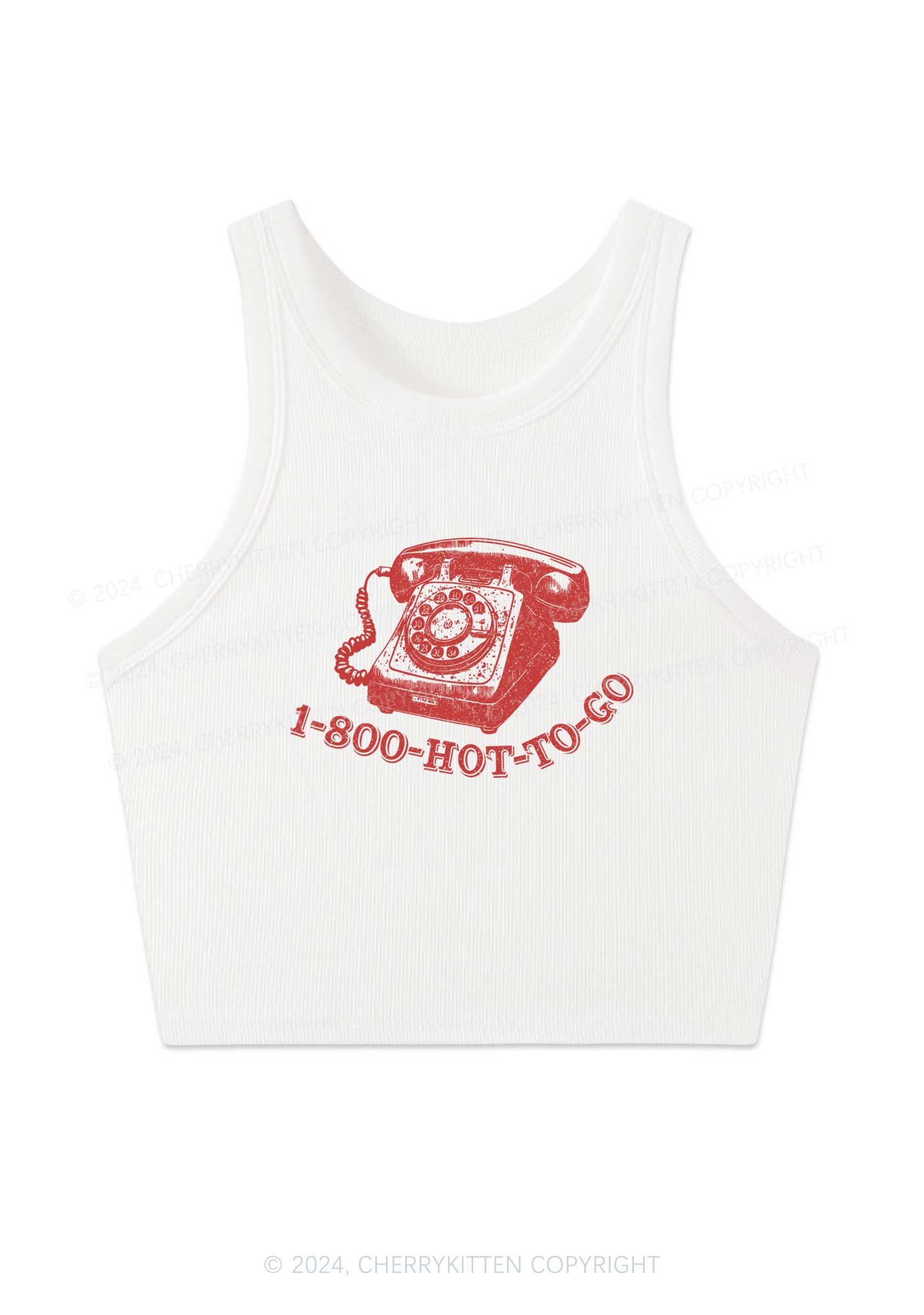 Hot To Go Y2K Crop Tank Top Cherrykitten