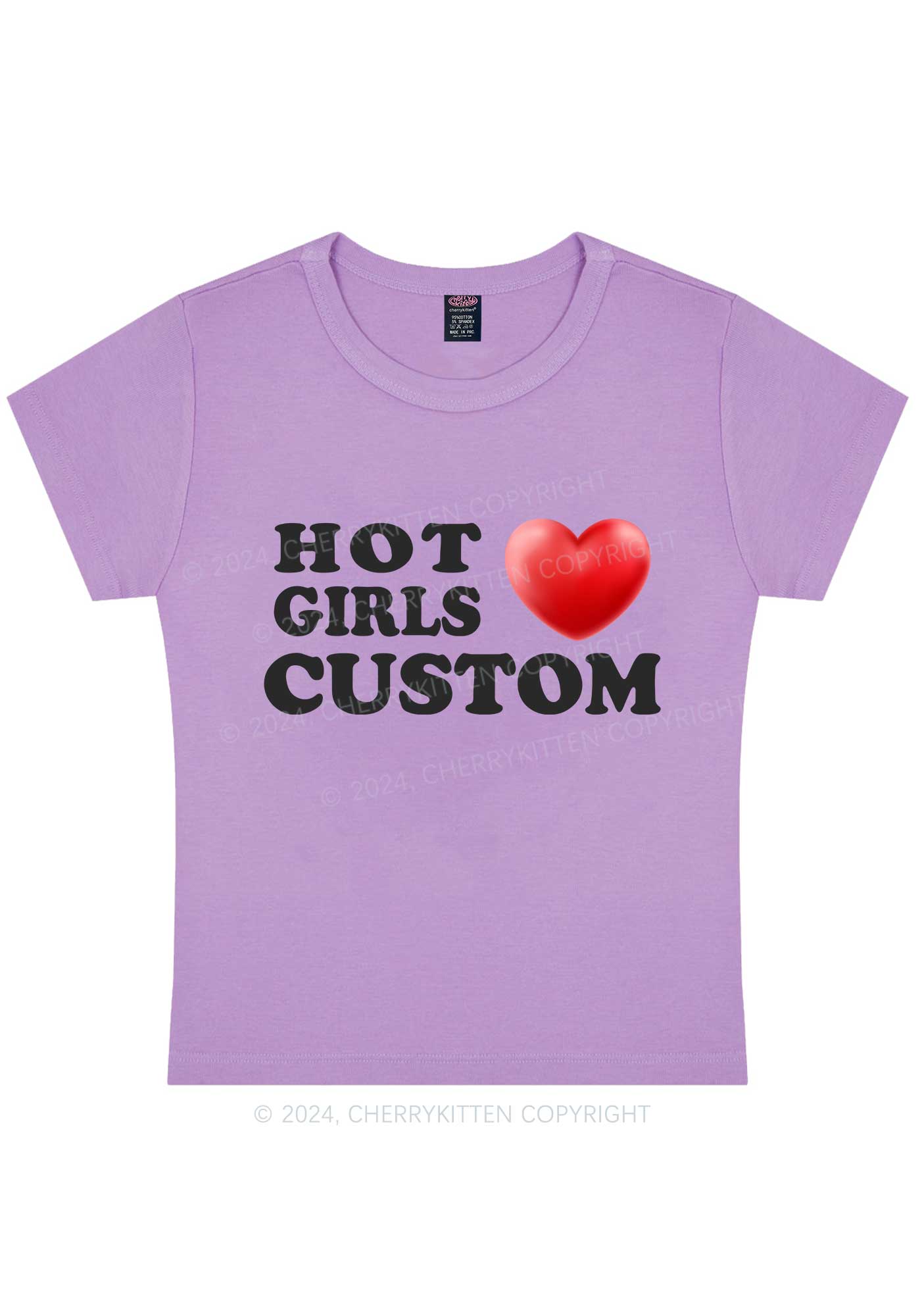 Hot Girls Love Custom Y2K Baby Tee Cherrykitten