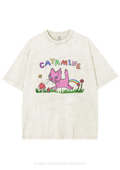 Catamine Y2K Washed Tee Cherrykitten