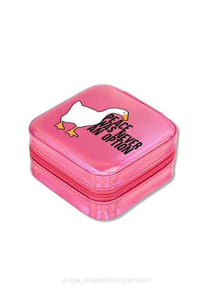 Peace Was Never An Option Y2K Portable Jewelry Box Cherrykitten