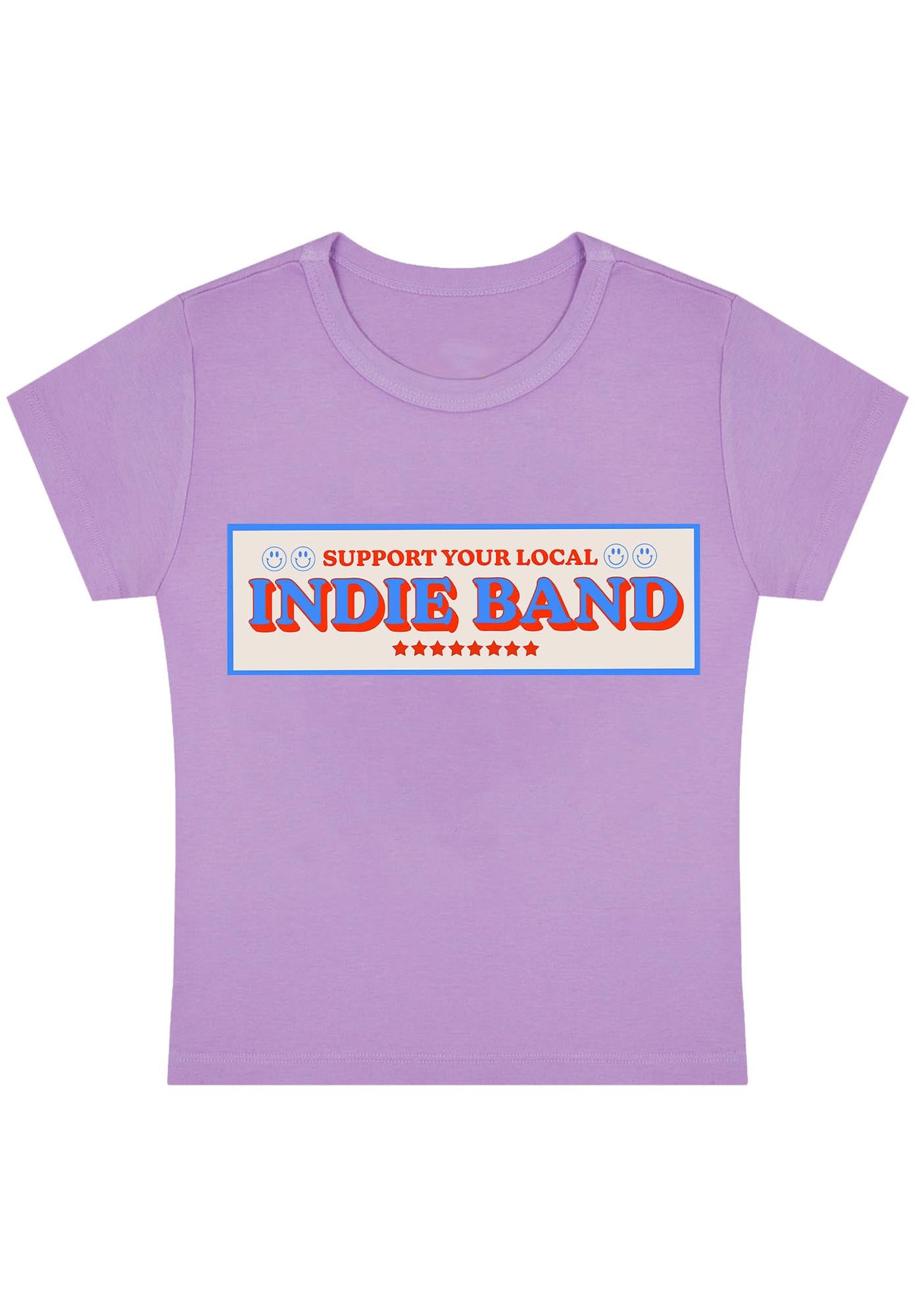 Curvy Support Your Local Indie Band Baby Tee