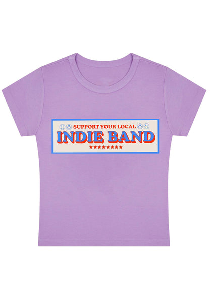 Curvy Support Your Local Indie Band Baby Tee