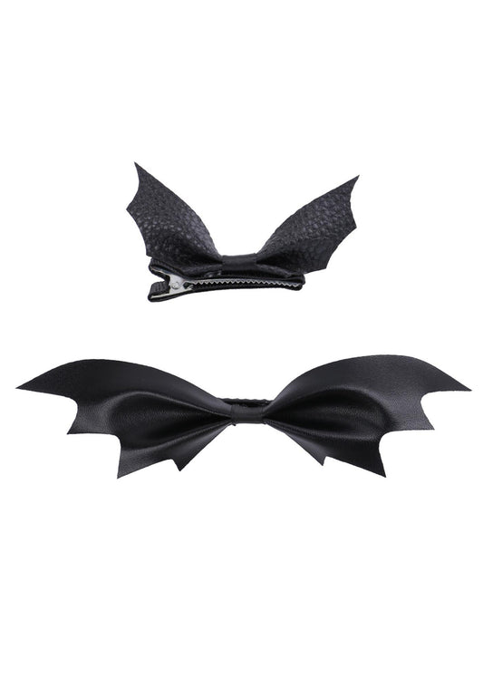 Halloween Leather Bat Y2k Hair Claw Cherrykitten