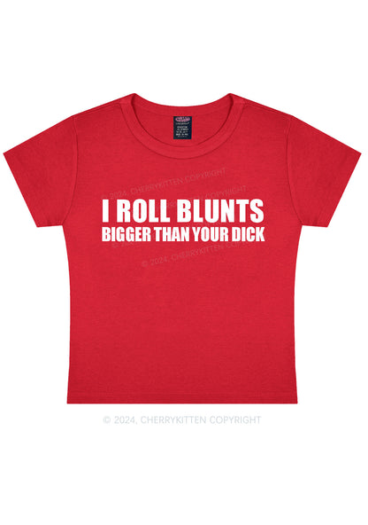 I Roll Blunts Y2K Baby Tee Cherrykitten