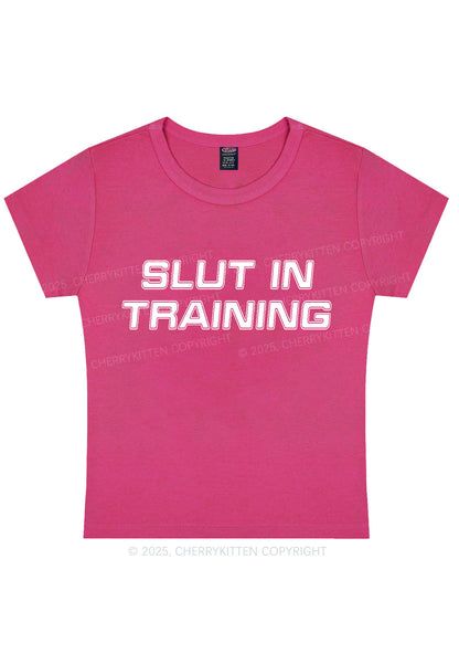 Slxt In Training Y2K Baby Tee Cherrykitten