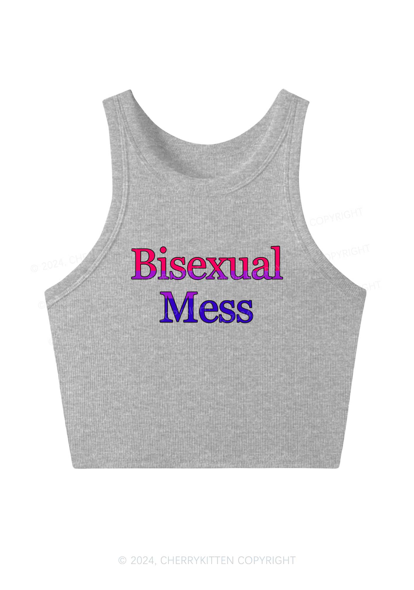 Bisexual Mess Y2K Crop Tank Top Cherrykitten