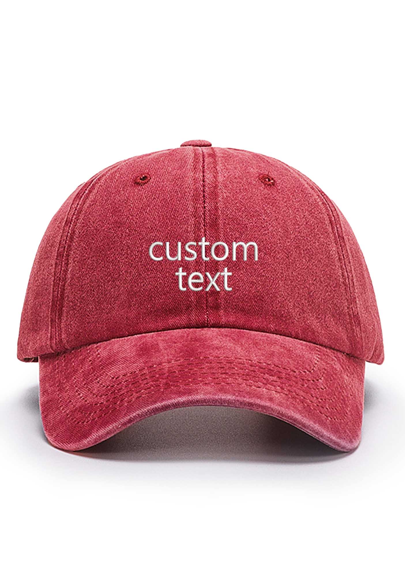 Custom Text Embroidered Baseball Cap Cherrykitten