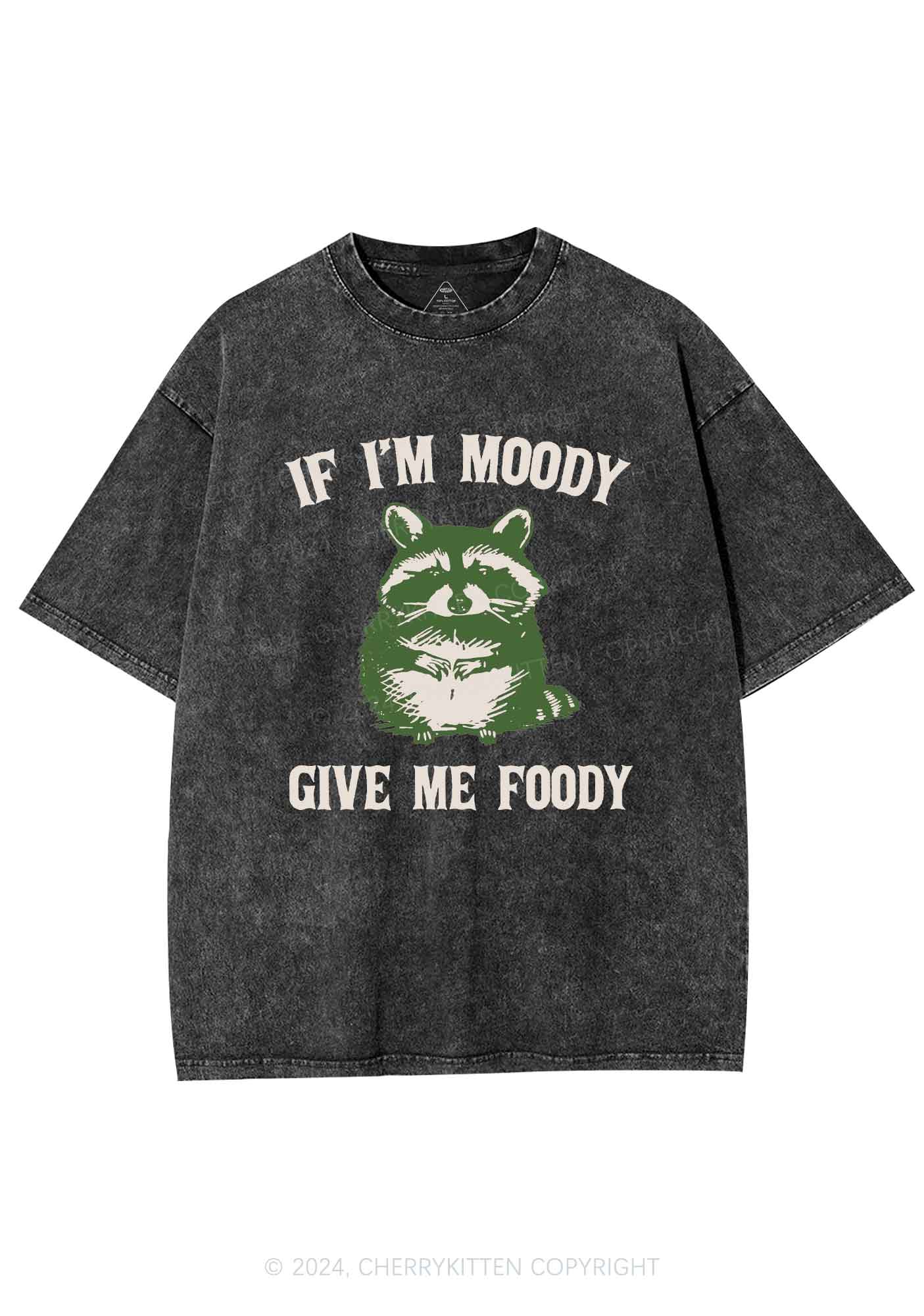 Im Moody Give Me Foody Y2K Washed Tee Cherrykitten