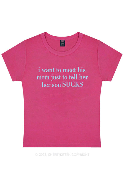 Her Son Sucks Y2K Baby Tee Cherrykitten