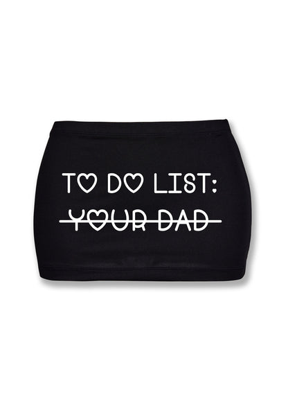 To Do List Your Dad Y2K Mini Hip Skirt Cherrykitten