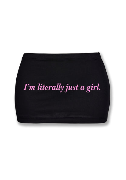 Literally Just A Girl Y2K Mini Hip Skirt Cherrykitten