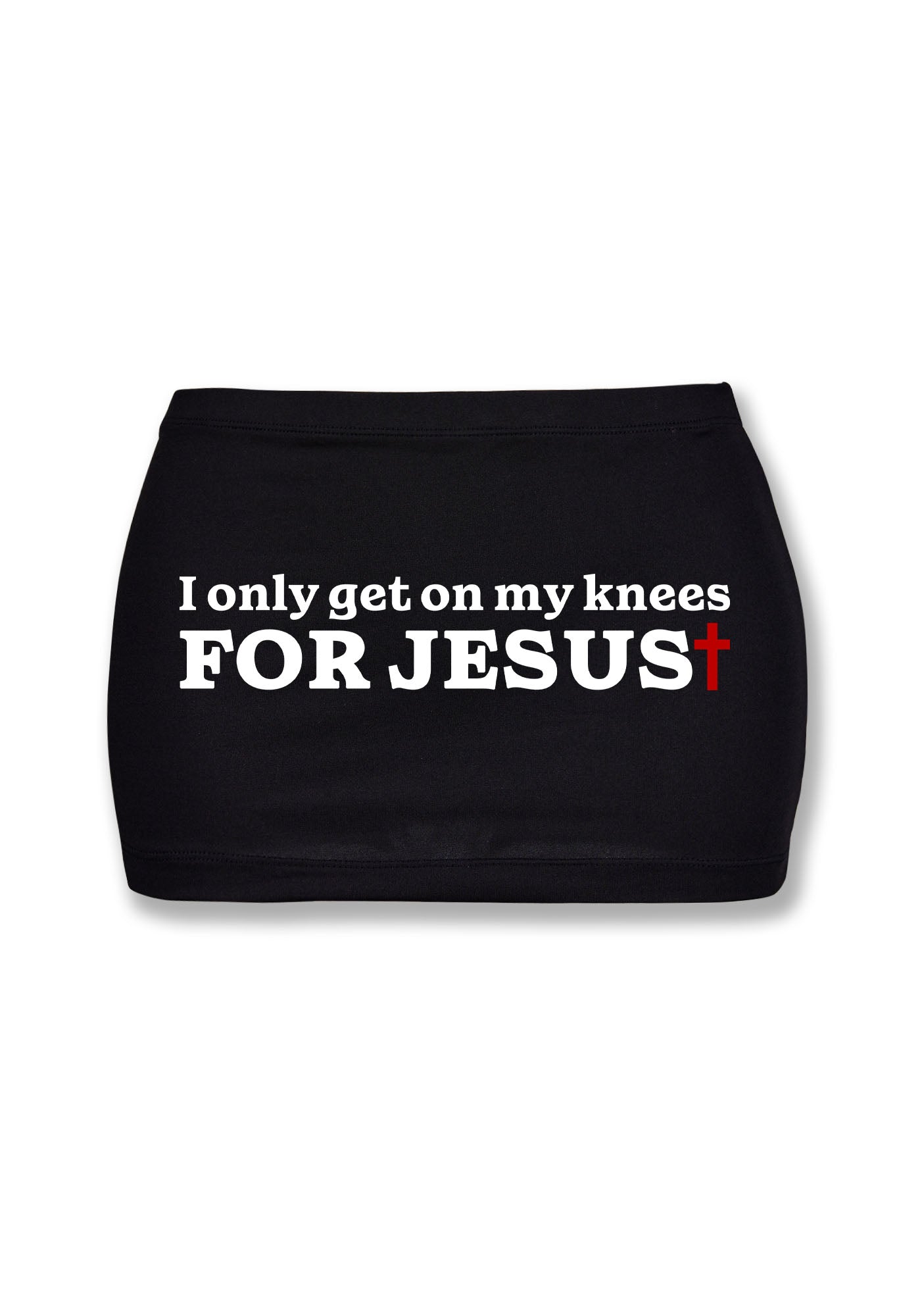 Get On Knees For Jesus Y2K Mini Hip Skirt Cherrykitten