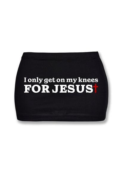 Get On Knees For Jesus Y2K Mini Hip Skirt Cherrykitten