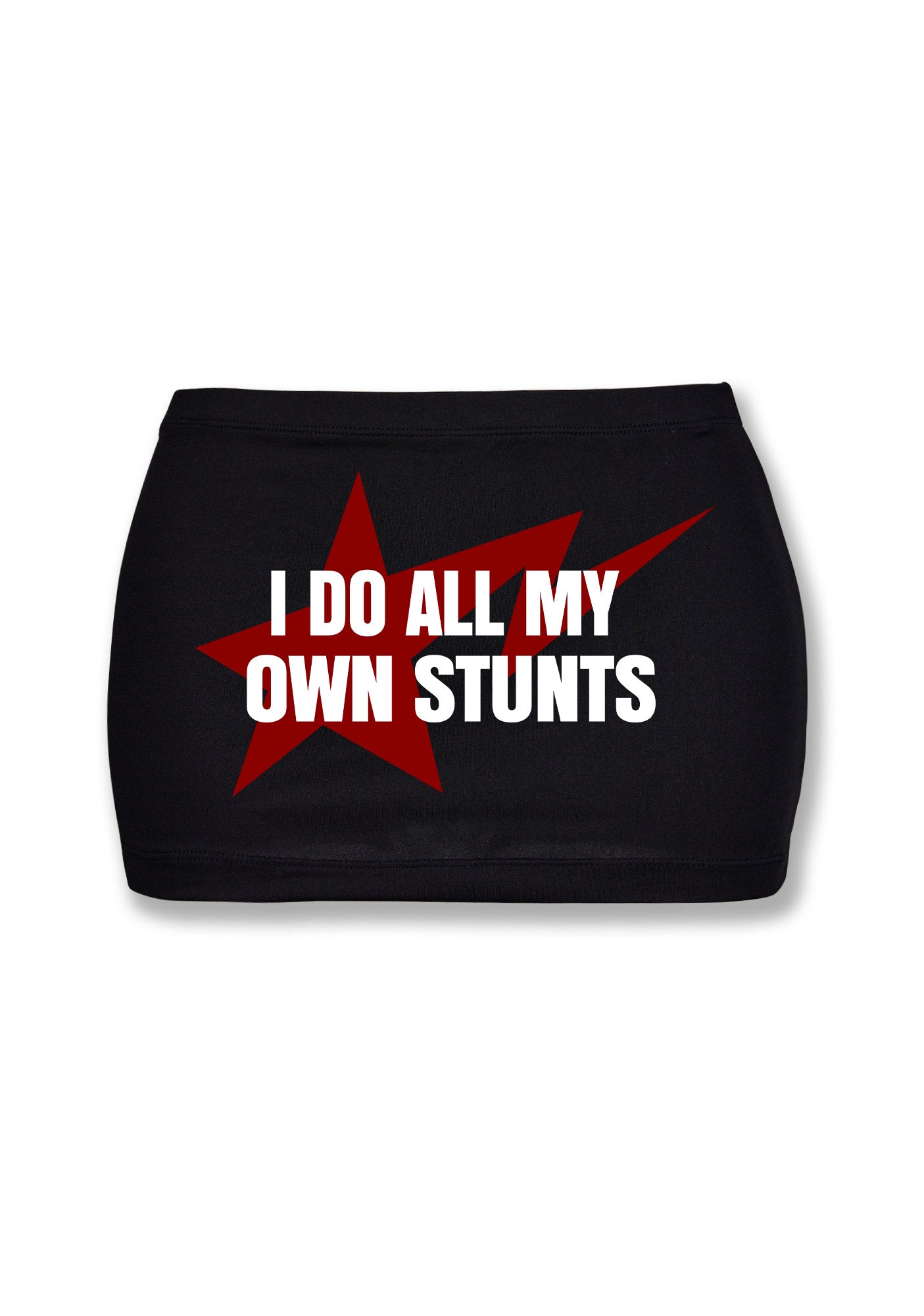 I Do All My Own Stunts Y2K Mini Hip Skirt Cherrykitten