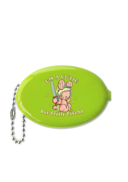 Cutie But Prolly Psycho Y2K Oval Mini Coin Pouch Cherrykitten