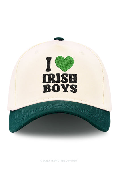 Embroidered Irish Boys St Patricks Y2K Color Block Baseball Cap Cherrykitten