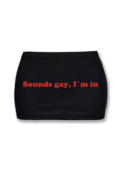 Sounds Gay Y2K Mini Hip Skirt Cherrykitten