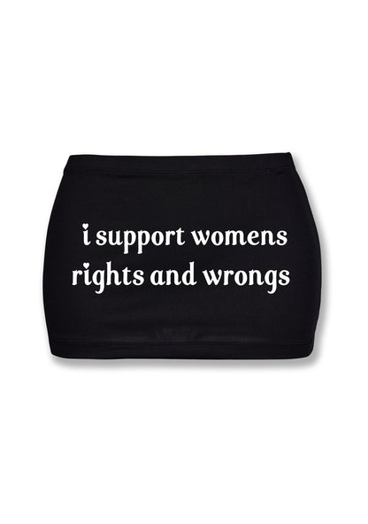 I Support Women Y2K Mini Hip Skirt Cherrykitten