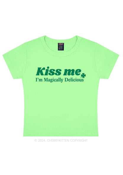 Im Magically Delicious St Patricks Y2K Baby Tee Cherrykitten