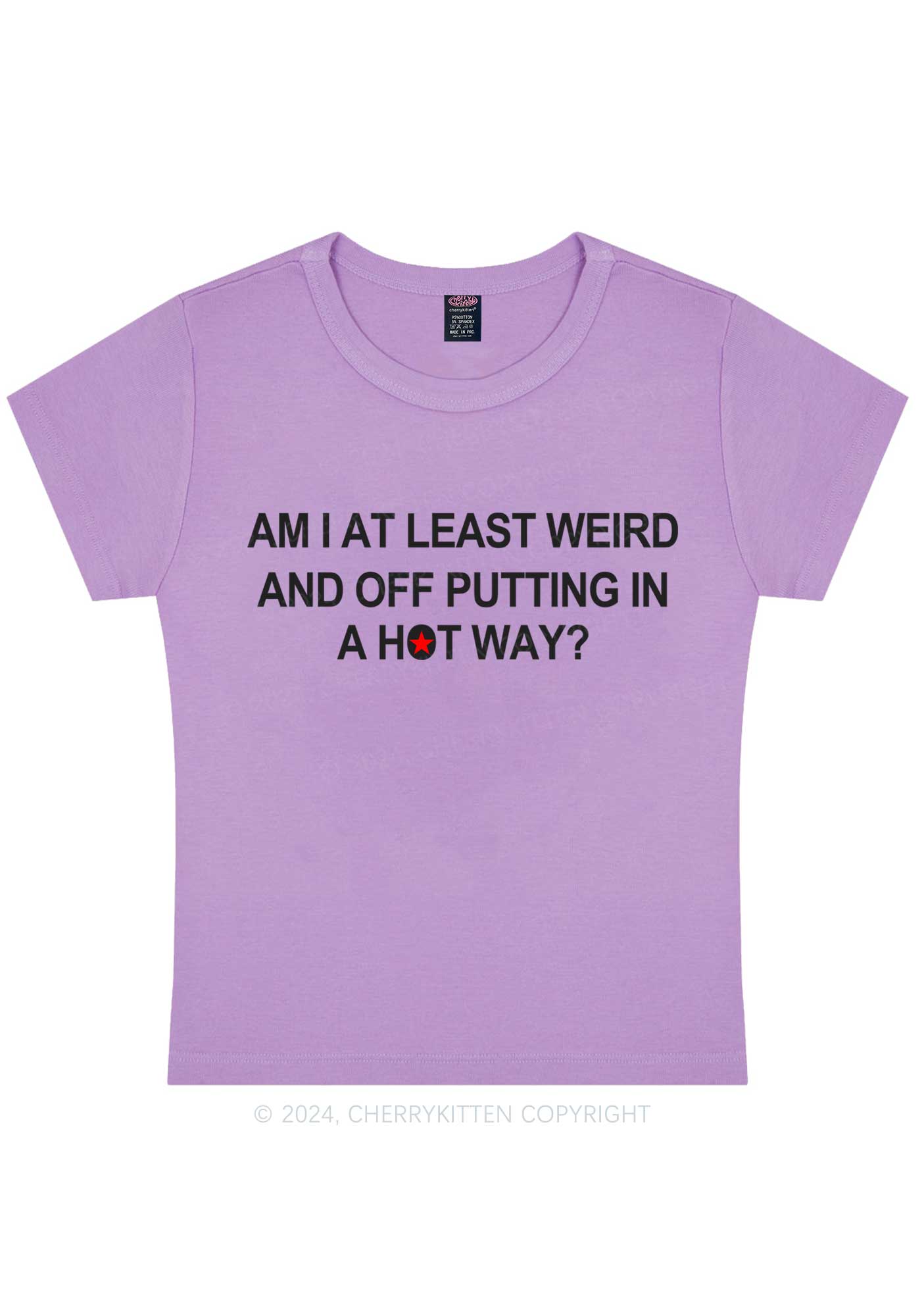 Am I Weird Y2K Baby Tee Cherrykitten