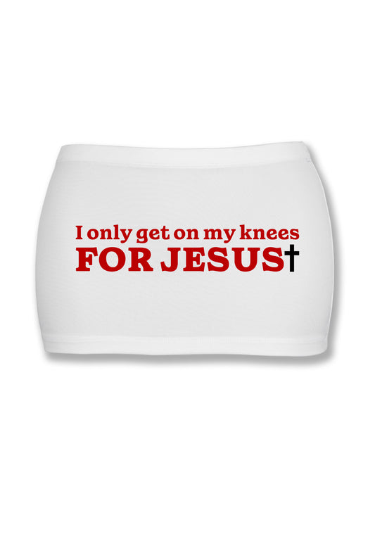 Get On Knees For Jesus Y2K Mini Hip Skirt Cherrykitten