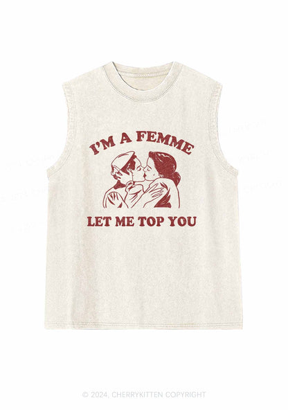 I'm A Femme Y2K Washed Tank Cherrykitten