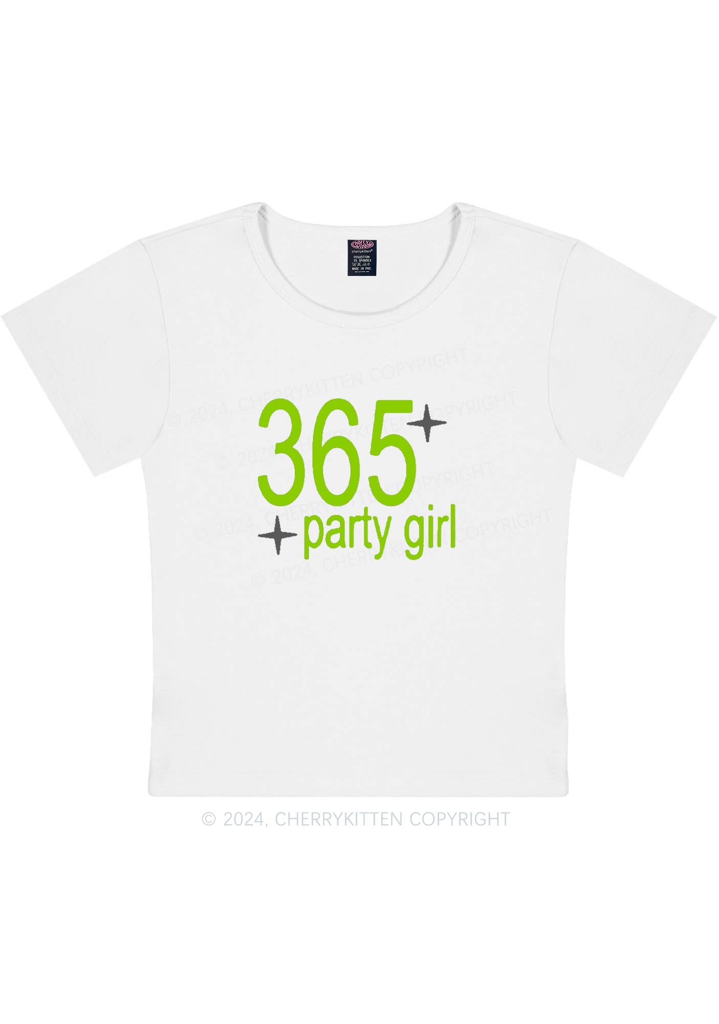 Curvy Party Girl Y2K Baby Tee Cherrykitten