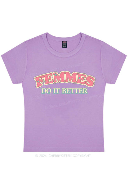 Femmes Do It Better Y2K Baby Tee Cherrykitten