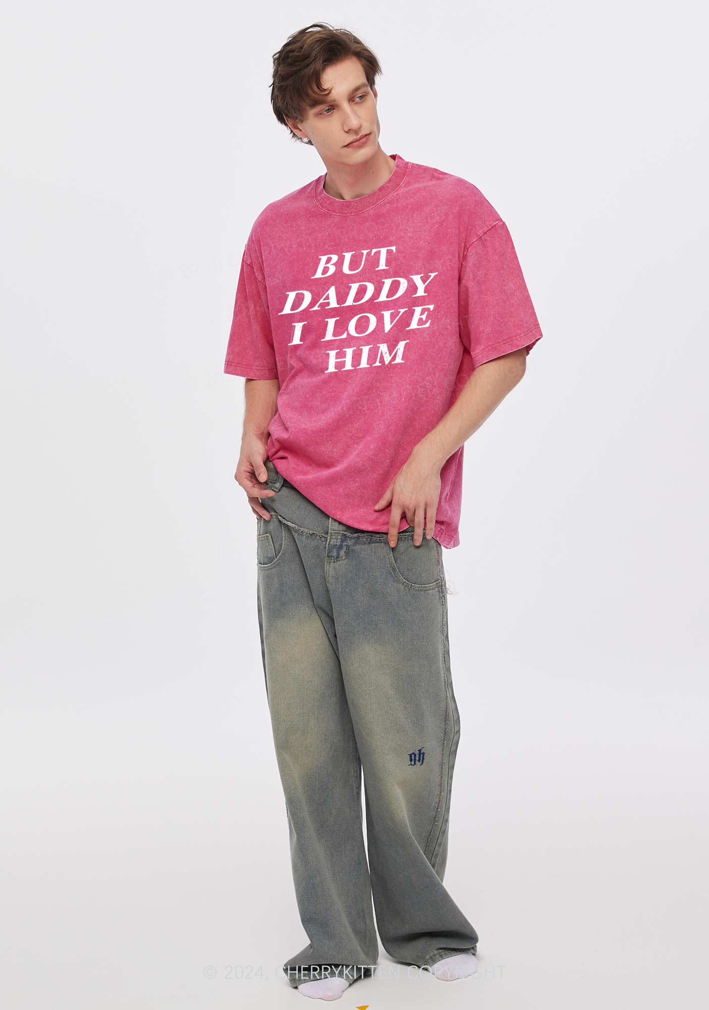 But Daddy I Love Him Y2K Washed Tee Cherrykitten