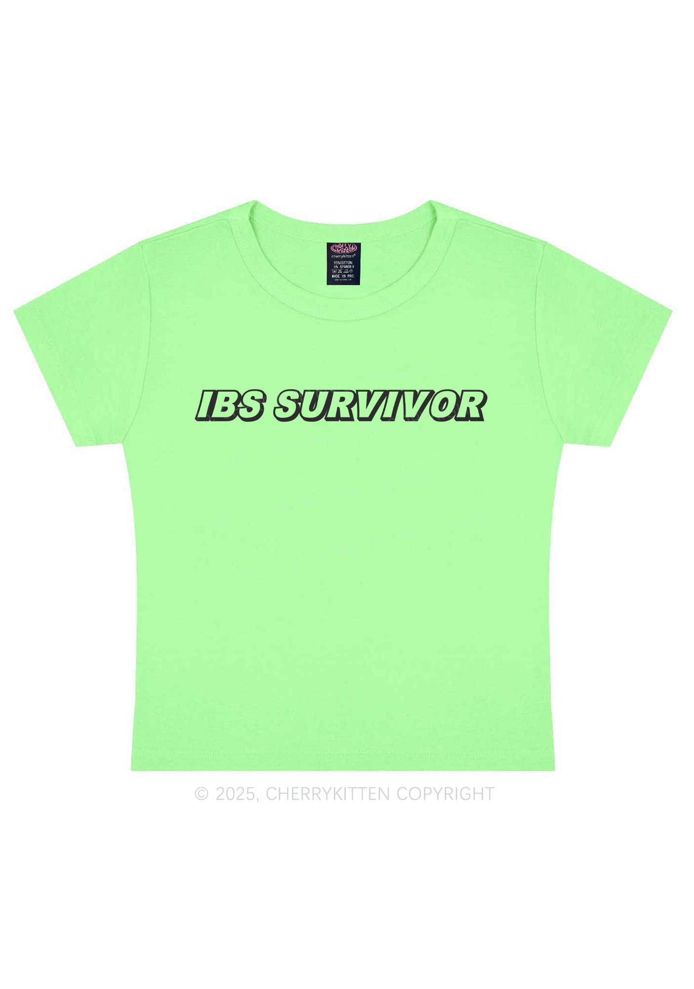 IBS Survivor Y2K Baby Tee Cherrykitten