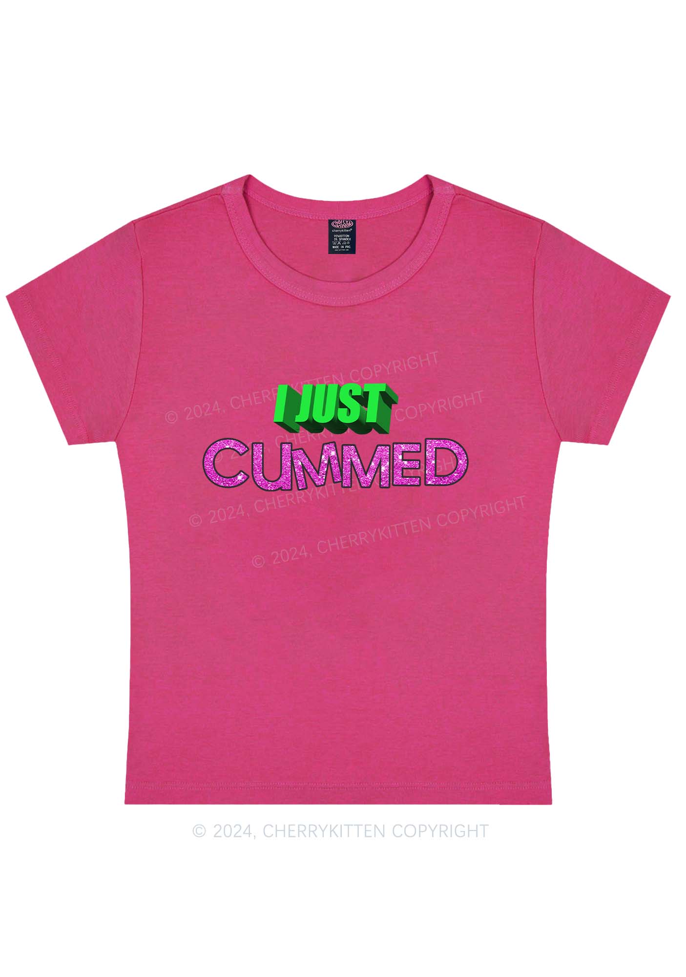 I Just Cummed Y2K Baby Tee Cherrykitten