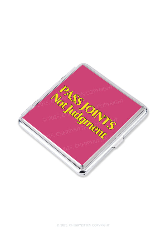 Pass Joints Not Judgment Y2K Cigarette Case Cherrykitten