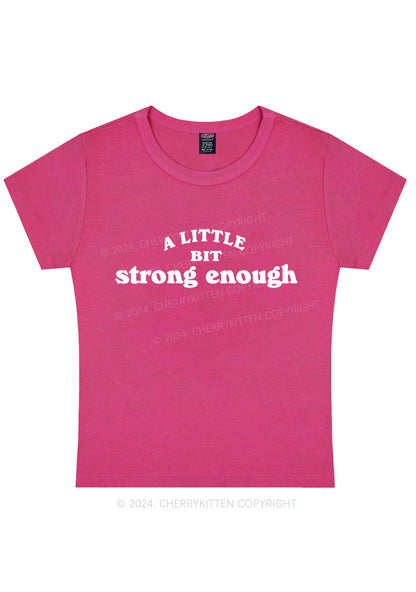 Strong Enough Y2K Baby Tee Cherrykitten