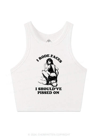 I Rode Faces Y2K Crop Tank Top Cherrykitten