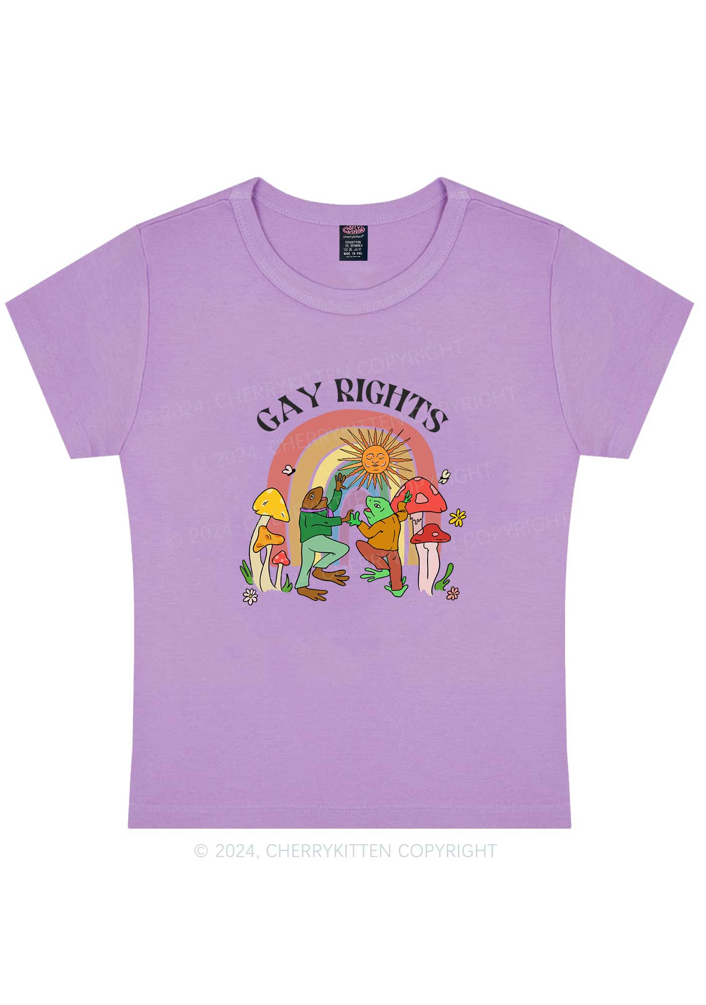 Gay Rights Y2K Baby Tee Cherrykitten