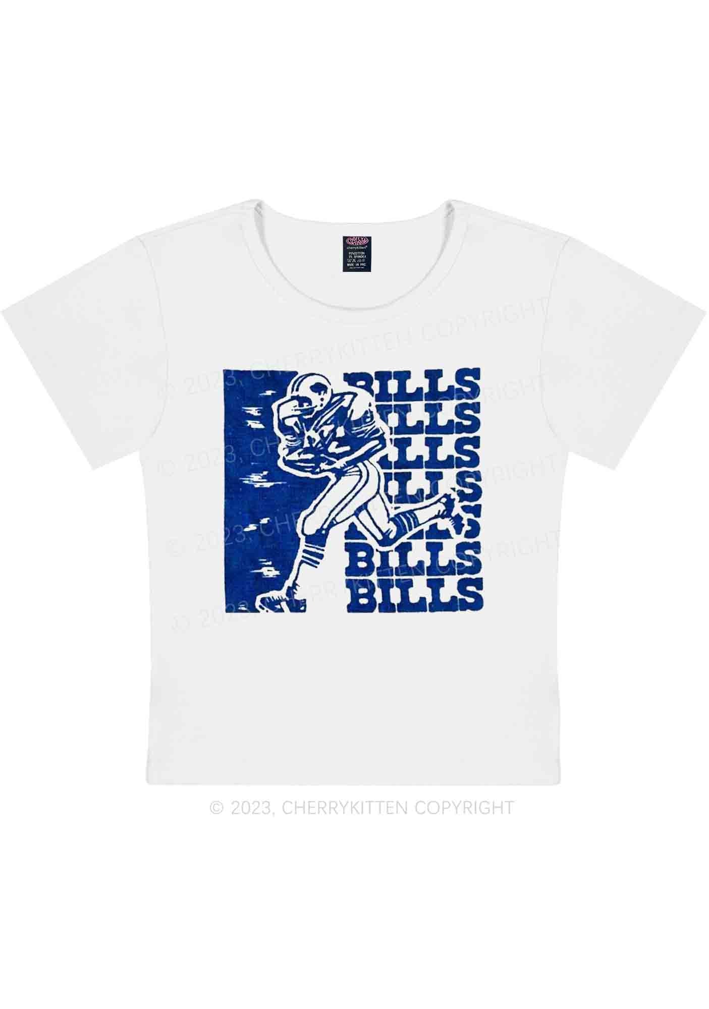 Bills Super Bowl Y2K Baby Tee Cherrykitten