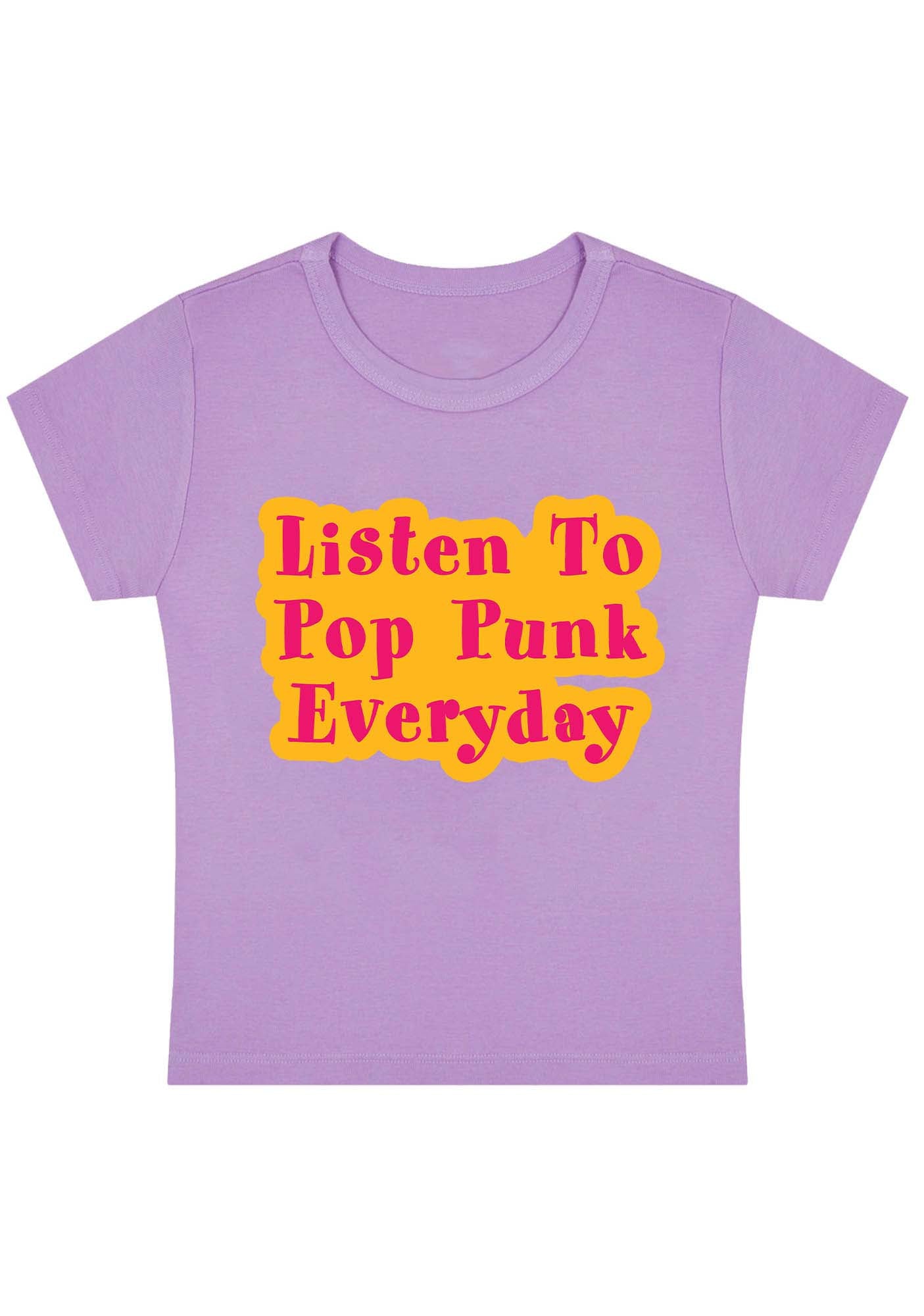 Curvy Listen To Pop Punk Everyday Baby Tee