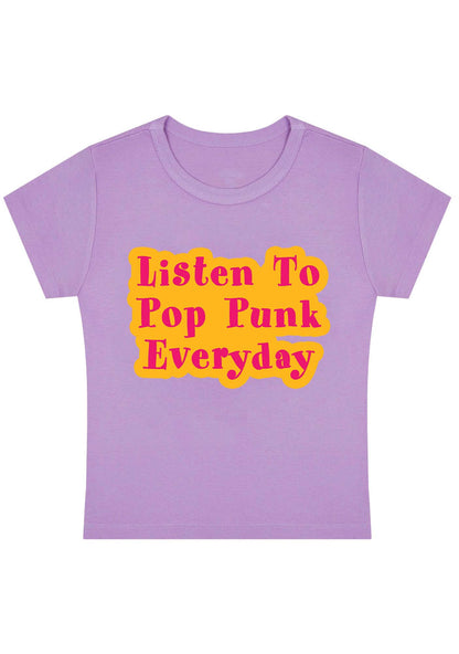 Curvy Listen To Pop Punk Everyday Baby Tee