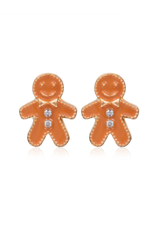 Christmas Gingerbread Man Y2K Earrings Cherrykitten