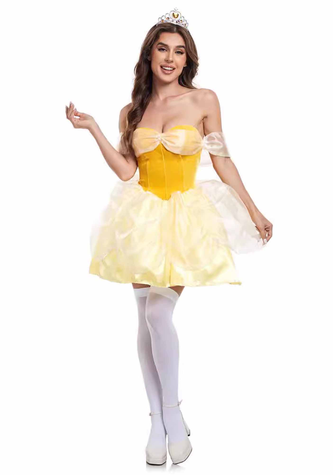 Halloween Yellow Princess Dress Y2K Cosplay Costume