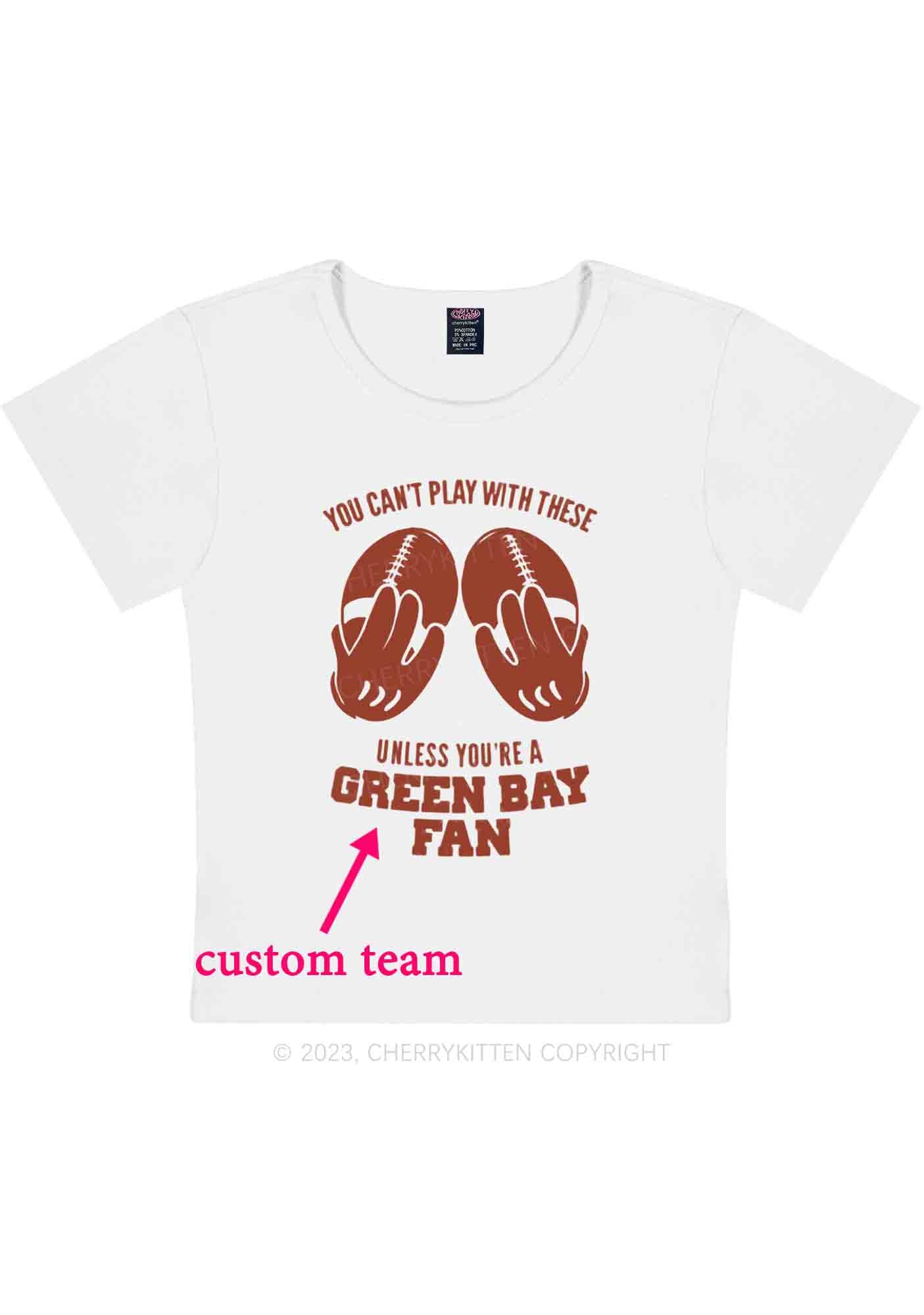 Custom Team Fan Super Bowl Y2K Baby Tee Cherrykitten