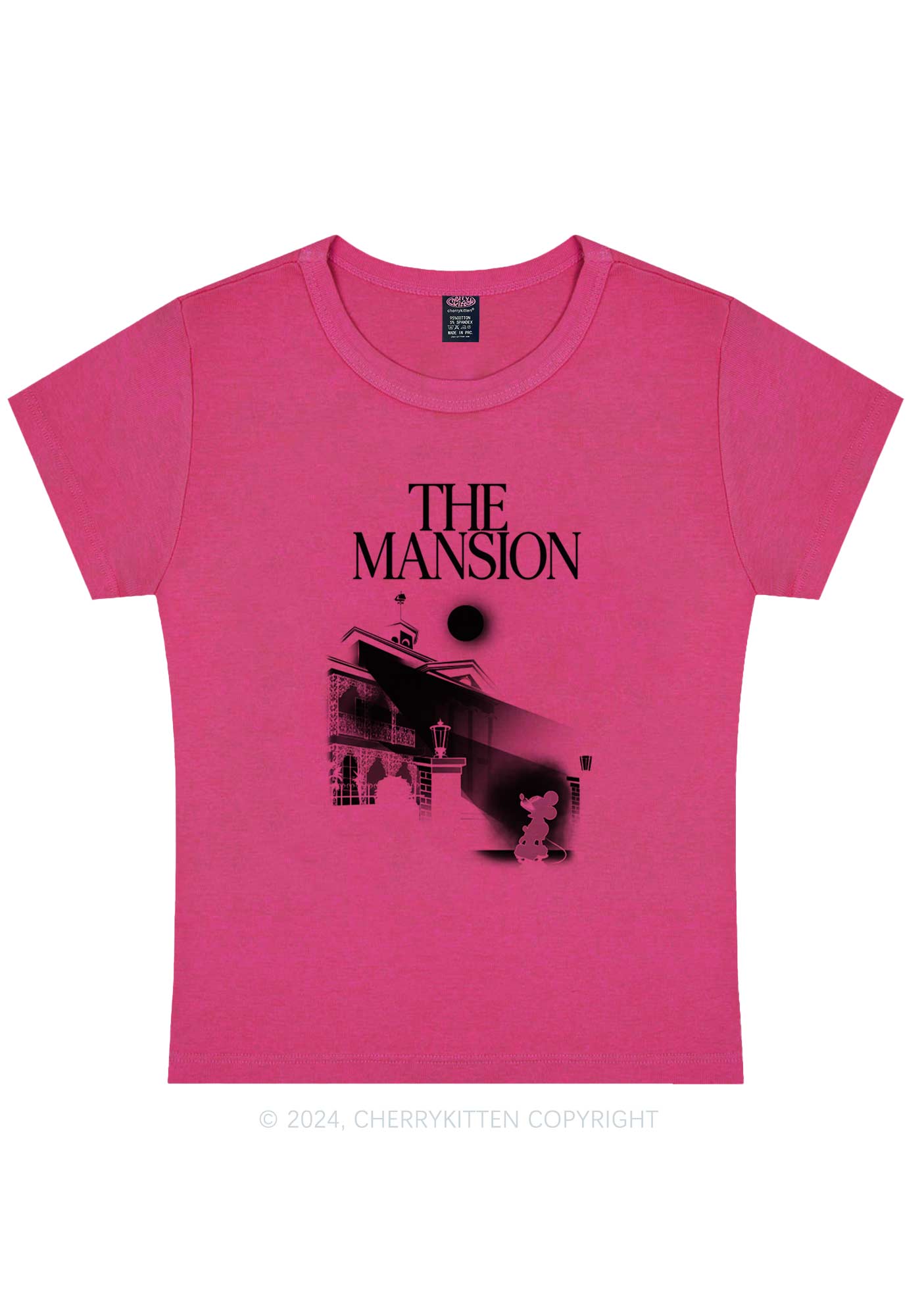 Halloween The Mansion Y2K Baby Tee Cherrykitten