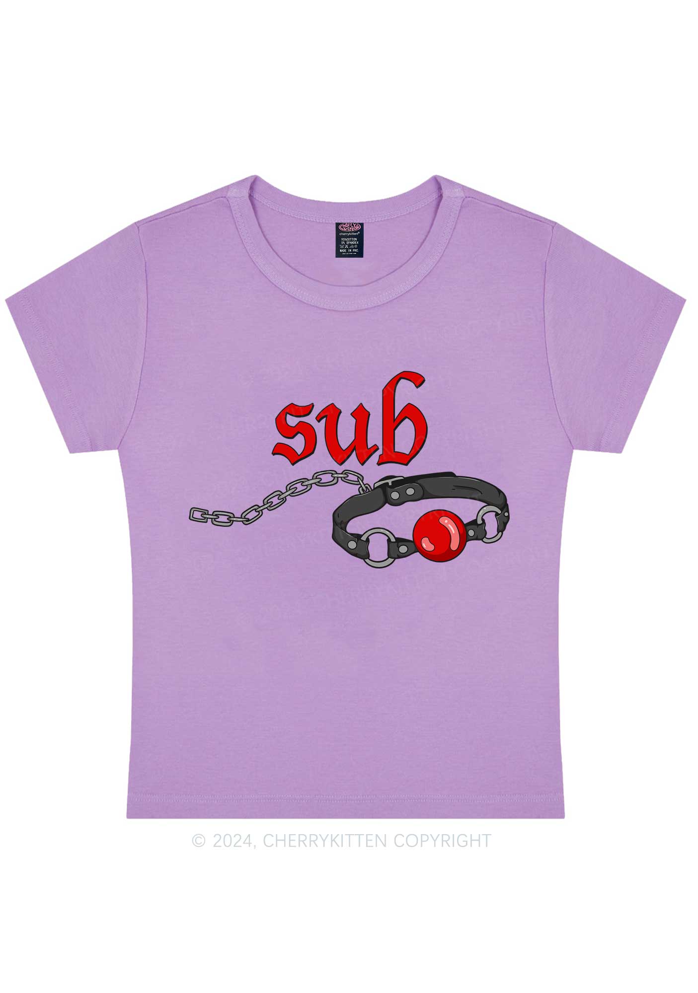 Sub Handcuffs Y2K Baby Tee Cherrykitten