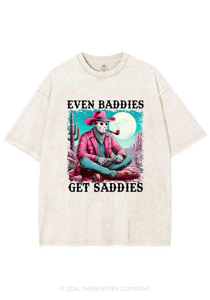 Halloween Baddies Cowboy Y2K Washed Tee Cherrykitten